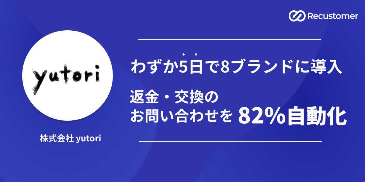 わずか5日で8ブランドに導入！返金・交換に関するお問い合わせの82